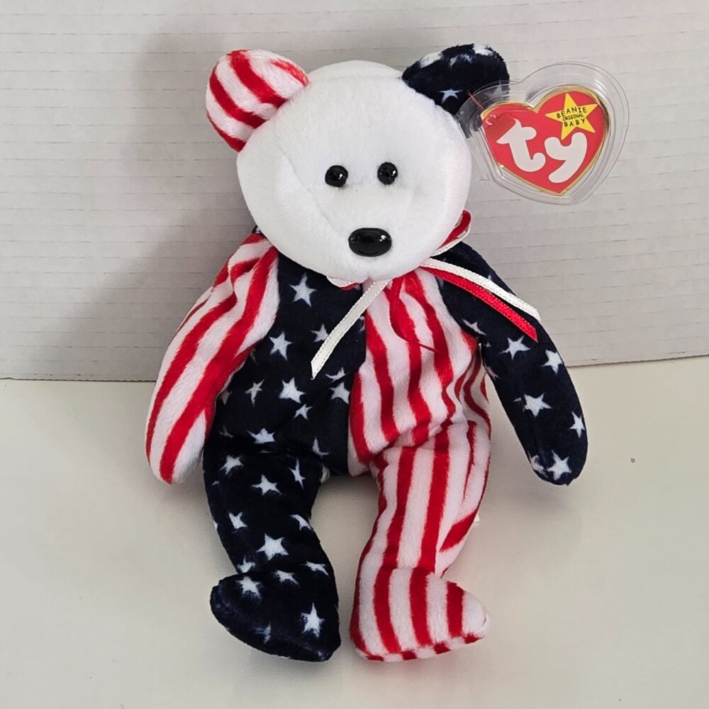 3/$25 NWT BEANIE BABY - Spangle the American Bear
